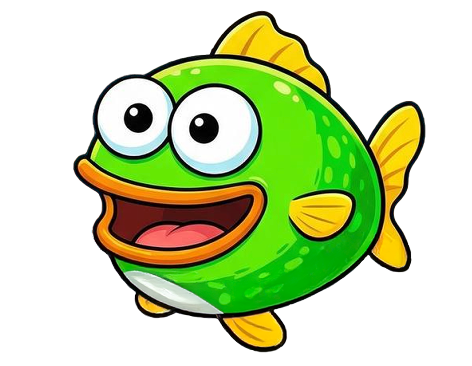 Cartoon fish character